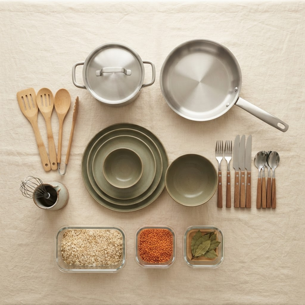 Kitchen kit contents laid out